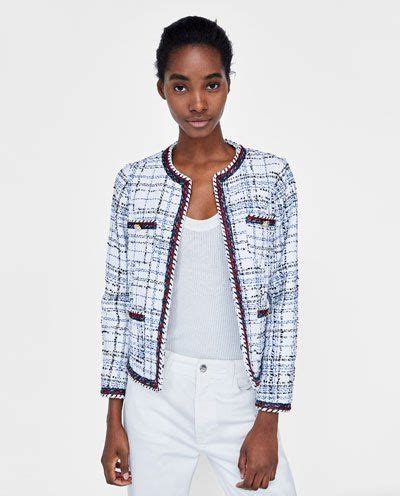 zara chanel inspired blazer|Zara wool blazer jacket.